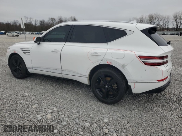 2021 Genesis GV80 with VIN KMUHCESC3MU063670, listed as a Copart auction lot 52118905 with 72,696 mi miles and Salvage Title. Bid and sale history available at DreamBid. Image 2.