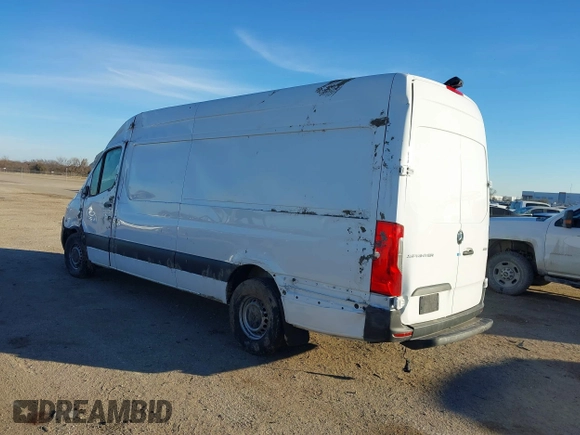 2023 Mercedes-Benz Sprinter Cargo with VIN W1Y4NCHYXPT153665, listed as a IAAI auction lot 41322090 with 203,587 mi miles and . Bid and sale history available at carsss.com. Image 3.