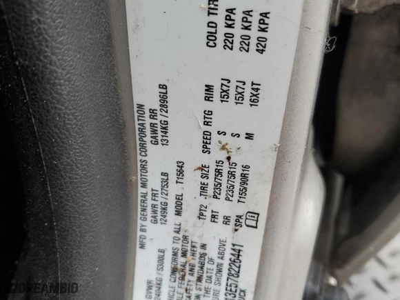 2007 Chevrolet Colorado LT w/2LT with VIN 1GCDT13E578226441, listed as a Copart auction lot 81779104 with 213,099 mi miles and Salvage Title. Bid and sale history available at carsss.com. Image 12.