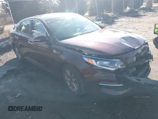 2016 Kia Optima LX Turbo with VIN 5XXGT4L14GG001906, listed as a IAAI auction lot 41543931 with 34,907 mi miles. Bid and sale history available at carsss.com. Image 1.