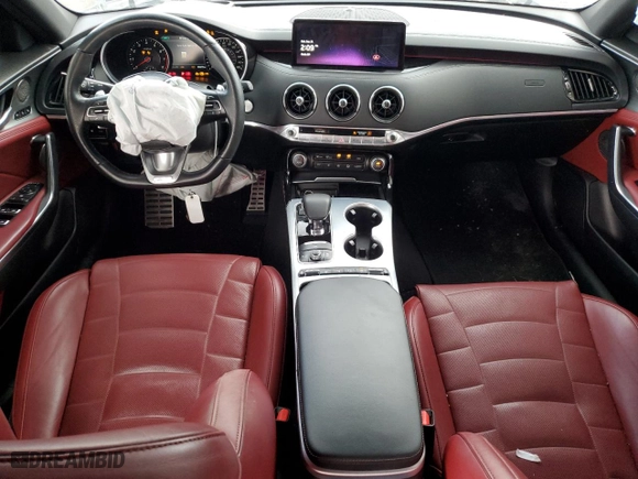 2023 Kia Stinger GT2 with VIN KNAE55LC1P6134059, listed as a Copart auction lot 72999604 with 36,679 mi miles and Salvage Title. Bid and sale history available at carsss.com. Image 8.