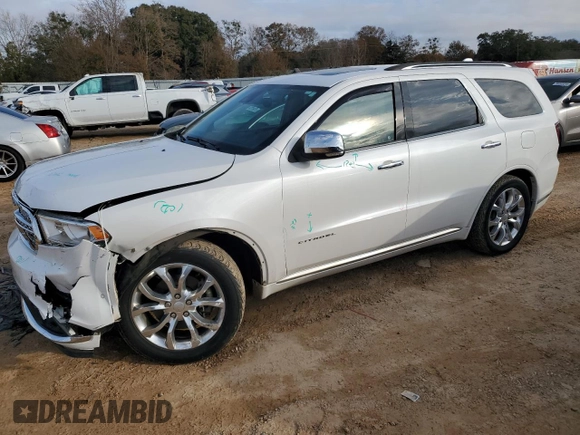 2018 Dodge Durango Citadel with VIN 1C4SDHET0JC247873, listed as a Copart auction lot 42556925 with 108,487 mi miles and Salvage title. Bid and sale history available at DreamBid. Image 1.