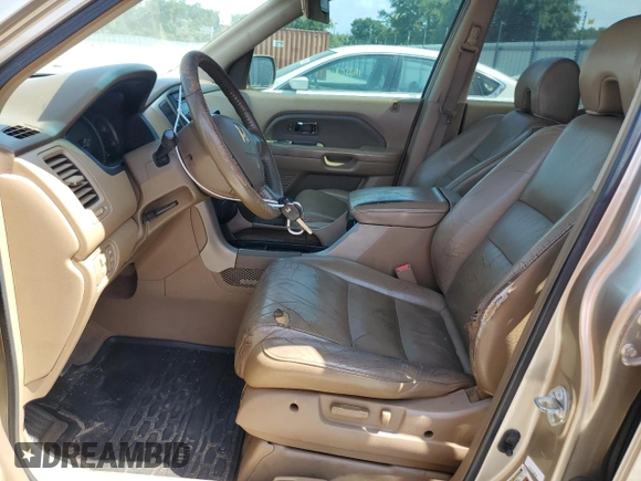 2006 Honda Pilot EX-L with VIN 5FNYF28596B032369, listed as a Copart auction lot 54596465 with 201,181 mi miles and Salvage Title. Bid and sale history available at DreamBid. Image 7.