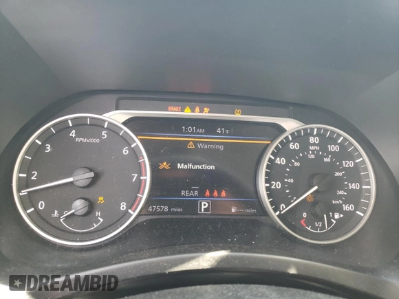 2021 Nissan Sentra SV with VIN 3N1AB8CV6MY319339, listed as a Copart auction lot 51380455 with 47,578 mi miles and Salvage Title. Bid and sale history available at DreamBid. Image 9.