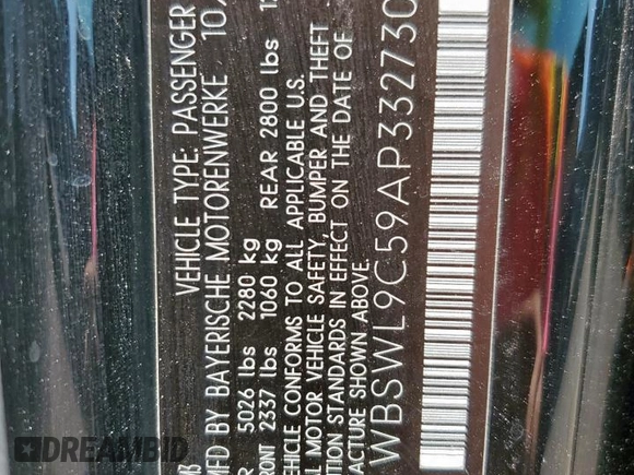 2010 BMW M3 z VIN WBSWL9C59AP332730, wystawiony jako Copart lot #58520165 z przebiegiem 125 910 mil mil oraz Czysty tytuł • Clean title. Historia ofert i sprzedaży dostępna na DreamBid. Obrazek 12.