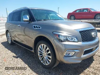 2017 Infiniti QX80 z VIN JN8AZ2NFXH9643325, wystawiony jako IAAI lot #41995716 z przebiegiem Nie podano mil oraz . Historia ofert i sprzedaży dostępna na DreamBid. Obrazek 1.