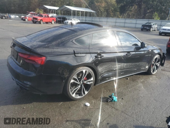 2024 Audi S5 Sportback Premium Plus z VIN WAUB4CF53RA020992, wystawiony jako Copart lot #85305744 z przebiegiem 20 722 mil mil oraz Szkoda całkowita • Salvage title. Historia ofert i sprzedaży dostępna na DreamBid. Obrazek 3.
