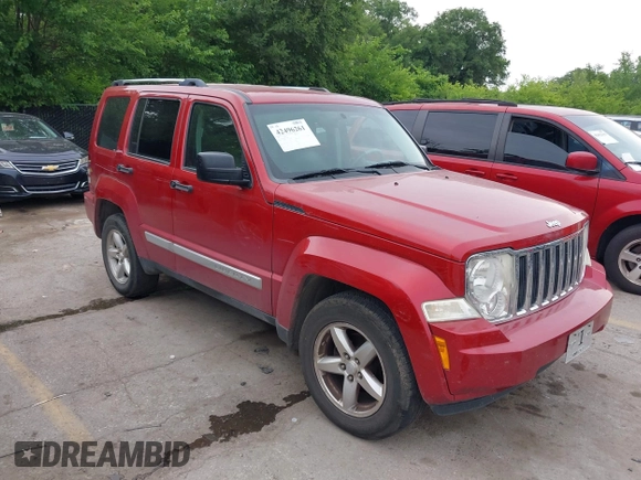 2008 Jeep Liberty Limited with VIN 1J8GN58K88W156680, listed as a IAAI auction lot 42496261 with 130,820 mi miles and . Bid and sale history available at DreamBid. Image 1.