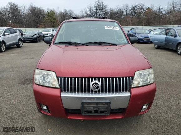 2005 Mercury Mariner Luxury with VIN 4M2YU57125DJ01201, listed as a Copart auction lot 83748394 with 45,597 mi miles and Clean Title. Bid and sale history available at carsss.com. Image 5.