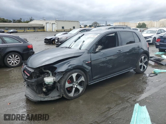 2016 Volkswagen Golf GTI SE with VIN 3VW4T7AU8GM034064, listed as a Copart auction lot 44057985 with 99,393 mi miles and Salvage Title. Bid and sale history available at carsss.com. Image 1.