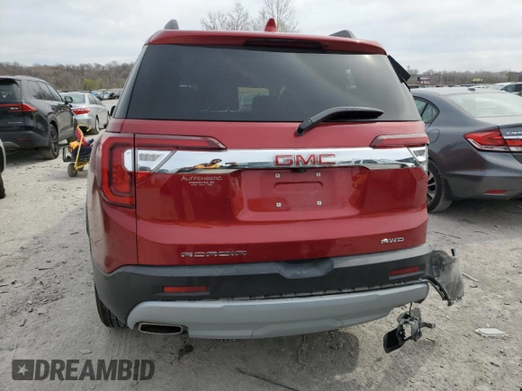 2023 GMC Acadia SLT with VIN 1GKKNULS0PZ264635, listed as a Copart auction lot 50152745 with 16,686 mi miles and Salvage Title. Bid and sale history available at DreamBid. Image 6.