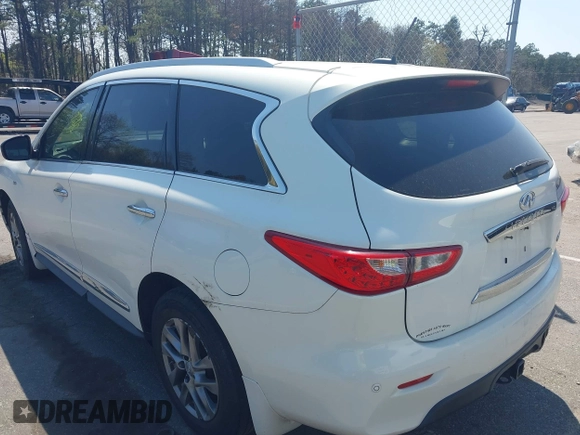 2014 Infiniti QX60 with VIN 5N1AL0MM6EC545839, listed as a IAAI auction lot 42125770 with 83,327 mi miles. Bid and sale history available at carsss.com. Image 3.