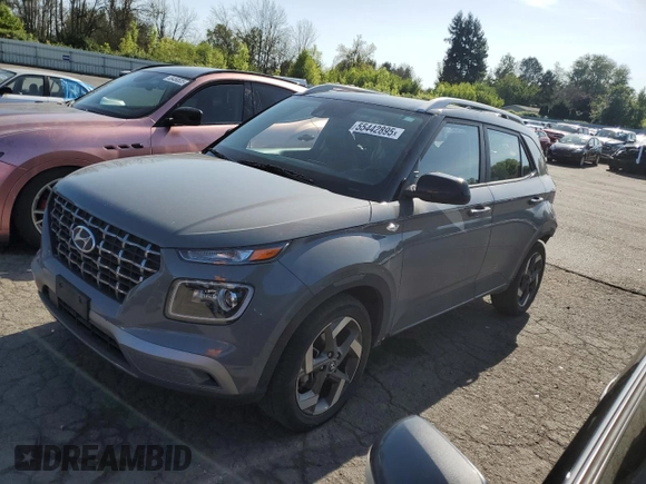 2022 Hyundai Venue SEL z VIN KMHRC8A3XNU177687, wystawiony jako Copart lot #55442895 z przebiegiem 38 228 mil mil oraz Szkoda całkowita • Salvage title. Historia ofert i sprzedaży dostępna na DreamBid. Obrazek 1.