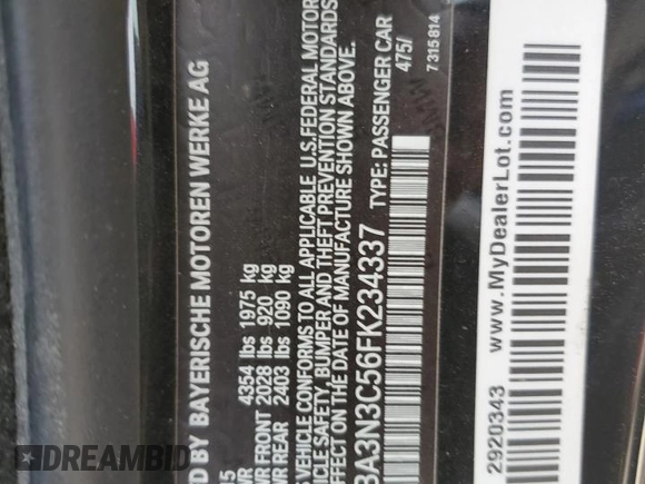 2015 BMW 4 Series 428i с VIN WBA3N3C56FK234337, выставлен на аукционе Copart как лот 54712755 с пробегом 144 166 миль миль и Списание • Salvage title. История ставок и продаж доступна на DreamBid. Изображение 12.