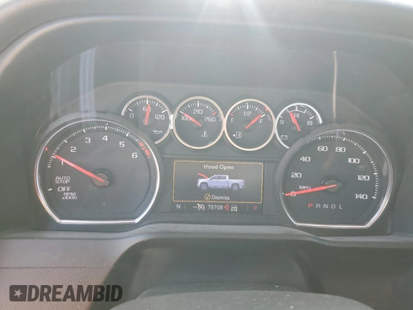 2021 Chevrolet Silverado 1500 RST with VIN 3GCUYEED9MG275757, listed as a Copart auction lot 75471624 with 75,708 mi miles and Salvage Title. Bid and sale history available at carsss.com. Image 9.