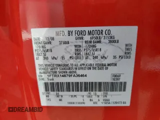 2009 Ford F-150 STX with VIN 1FTRX14879FA36464, listed as a Copart auction lot 64385665 with 151,610 mi miles and Salvage title. Bid and sale history available at DreamBid. Image 12.