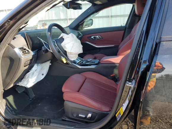 2023 BMW 3 Series 330e xDrive with VIN 3MW39FS03P8D03712, listed as a Copart auction lot 87103424 with Not Provided miles and Salvage Title. Bid and sale history available at carsss.com. Image 7.