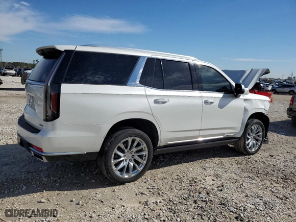 2021 Cadillac Escalade Premium Luxury Platinum with VIN 1GYS4DKL7MR315742, listed as a Copart auction lot 88448255 with 38,768 mi miles and Salvage Title. Bid and sale history available at carsss.com. Image 3.