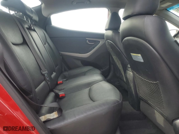 2013 Hyundai Elantra GLS PZEV with VIN KMHDH4AE1DU947697, listed as a Copart auction lot 54414075 with 125,236 mi miles and Clean Title. Bid and sale history available at carsss.com. Image 10.