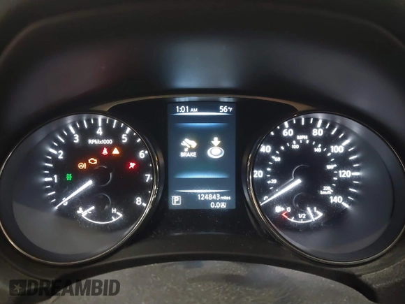 2014 Nissan Rogue S with VIN 5N1AT2MV7EC753510, listed as a IAAI auction lot 41510389 with 124,843 mi miles. Bid and sale history available at carsss.com. Image 7.