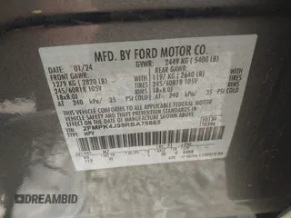 2024 Ford Edge SEL with VIN 2FMPK4J99RBA75865, listed as a IAAI auction lot 41869384 with 1 mi miles. Bid and sale history available at carsss.com. Image 9.