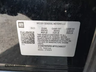 2023 Cadillac CT5 Luxury with VIN 1G6DW5RK4P0156637, listed as a IAAI auction lot 41838276 with 49,489 mi miles and . Bid and sale history available at DreamBid. Image 9.