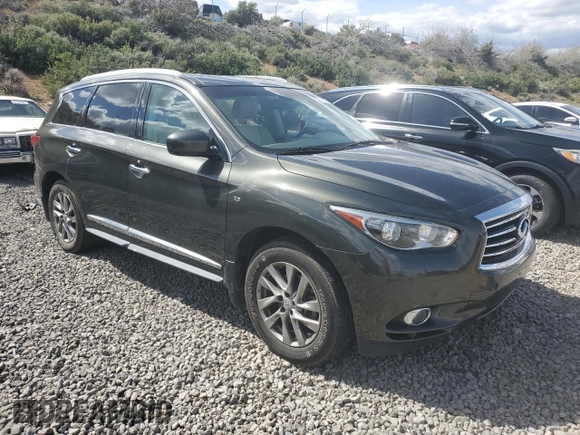 2015 Infiniti QX60 with VIN 5N1AL0MM3FC505087, listed as a Copart auction lot 57347515 with 74,352 mi miles and Salvage title. Bid and sale history available at DreamBid. Image 4.