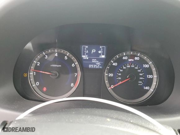 2015 Hyundai Accent SE with VIN KMHCT4AE9FU916291, listed as a Copart auction lot 42399725 with 89,352 mi miles and Salvage Title. Bid and sale history available at carsss.com. Image 9.