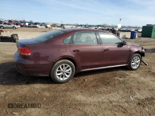 2013 Volkswagen Passat S w/Appearance with VIN 1VWAH7A3XDC086899, listed as a Copart auction lot 48549075 with 237,063 mi miles and Salvage Title. Bid and sale history available at carsss.com. Image 3.