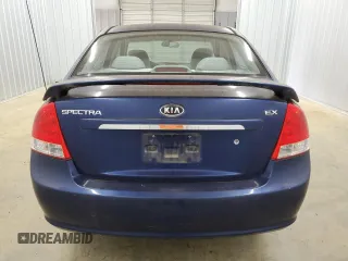 2009 Kia Spectra EX with VIN KNAFE221X95626293, listed as a Copart auction lot 70646504 with 197,017 mi miles and Clean Title. Bid and sale history available at carsss.com. Image 6.