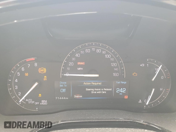 2019 Cadillac XT5 FWD with VIN 1GYKNARSXKZ207489, listed as a Copart auction lot 62912425 with 71,444 mi miles and Salvage title. Bid and sale history available at DreamBid. Image 9.