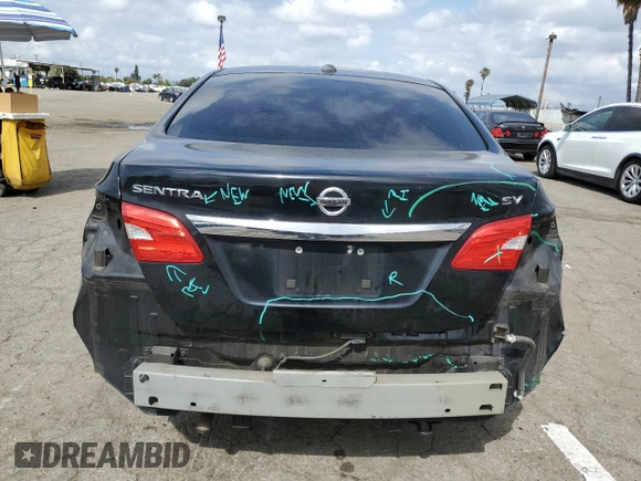 2018 Nissan Sentra SV with VIN 3N1AB7AP9JL645434, listed as a Copart auction lot 53978565 with 171,025 mi miles and Salvage Title. Bid and sale history available at carsss.com. Image 6.