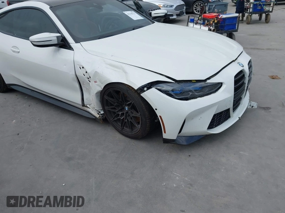 2021 BMW M4 with VIN WBS53AZ02MCH23791, listed as a IAAI auction lot 42318737 with 18,632 mi miles and . Bid and sale history available at DreamBid. Image 6.