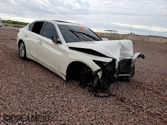2021 Infiniti Q50 Luxe with VIN JN1EV7BR4MM752782, listed as a Copart auction lot 56160595 with 69,186 mi miles and Salvage title. Bid and sale history available at DreamBid. Image 14.