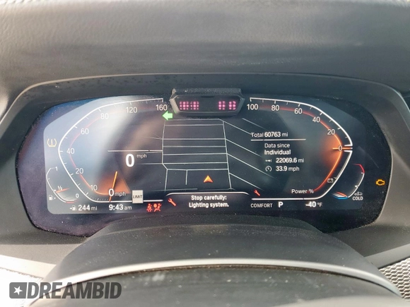2021 BMW X5 xDrive40i with VIN 5UXCR6C04M9D99175, listed as a Copart auction lot 57660895 with 60,763 mi miles and Clean title. Bid and sale history available at DreamBid. Image 9.