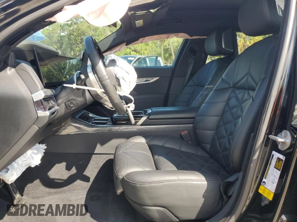 2023 BMW 7 Series 740i with VIN WBA23EH08PCM32908, listed as a Copart auction lot 59144245 with Not provided miles and Non repairable. Bid and sale history available at DreamBid. Image 7.