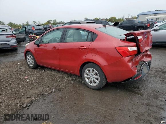 2015 Kia Rio LX with VIN KNADM4A38F6507494, listed as a Copart auction lot 72567224 with 93,456 mi miles and Salvage Title. Bid and sale history available at carsss.com. Image 2.