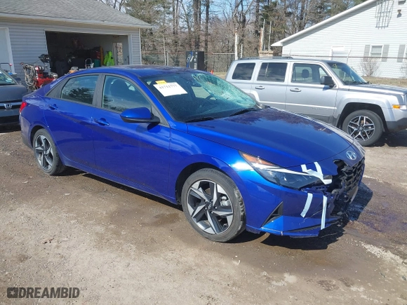 2023 Hyundai Elantra SEL with VIN KMHLS4AG9PU569759, listed as a IAAI auction lot 41711777 with 22,912 mi miles. Bid and sale history available at carsss.com. Image 1.