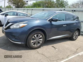 2015 Nissan Murano Platinum with VIN 5N1AZ2MH1FN281562, listed as a Copart auction lot 59542365 with 114,424 mi miles and Salvage title. Bid and sale history available at DreamBid. Image 1.