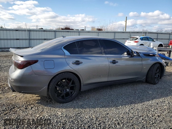 2017 Infiniti Q50 3.0t Signature Edition with VIN JN1EV7AR7HM839180, listed as a Copart auction lot 83185234 with 96,311 mi miles and Salvage Title. Bid and sale history available at carsss.com. Image 3.