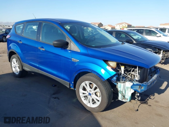 2017 Ford Escape S with VIN 1FMCU0F72HUE87370, listed as a IAAI auction lot 41972867 with 148,587 mi miles. Bid and sale history available at carsss.com. Image 1.