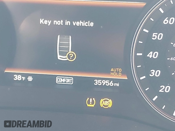 2020 Genesis G70 2.0T with VIN KMTG44LA3LU046192, listed as a IAAI auction lot 41377476 with 35,956 mi miles and . Bid and sale history available at DreamBid. Image 16.