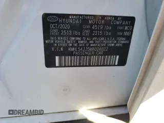 2021 Hyundai Sonata Hybrid Limited with VIN KMHL54JJ5MA024822, listed as a Copart auction lot 41741155 with 127,046 mi miles and Salvage Title. Bid and sale history available at carsss.com. Image 12.