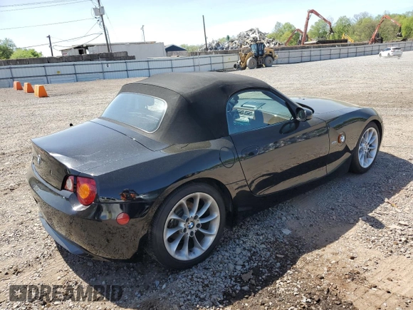 2003 BMW Z4 2.5i with VIN 4USBT33443LS46515, listed as a Copart auction lot 54763745 with Not provided miles and Salvage title. Bid and sale history available at DreamBid. Image 3.