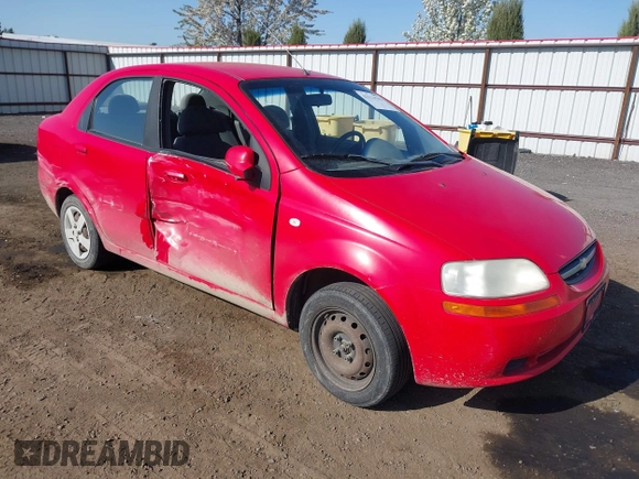 2005 Chevrolet Aveo LS with VIN KL1TD52685B441524, listed as a IAAI auction lot 42111533 with 112,641 mi miles and . Bid and sale history available at DreamBid. Image 1.
