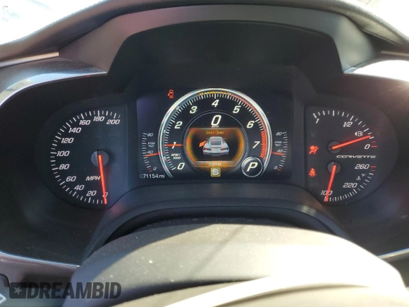 2014 Chevrolet Corvette Z51 2LT with VIN 1G1YK2D7XE5117409, listed as a Copart auction lot 45411925 with 71,154 mi miles and Salvage title. Bid and sale history available at DreamBid. Image 9.