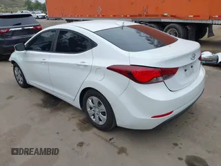 2016 Hyundai Elantra SE with VIN 5NPDH4AE6GH775864, listed as a IAAI auction lot 41870980 with 110,886 mi miles. Bid and sale history available at carsss.com. Image 3.
