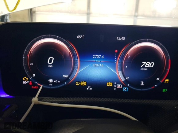 2020 Mercedes-Benz CLA 250 with VIN W1K5J4HB4LN081243, listed as a Copart auction lot 54709405 with 120,716 mi miles and Salvage Title. Bid and sale history available at DreamBid. Image 9.