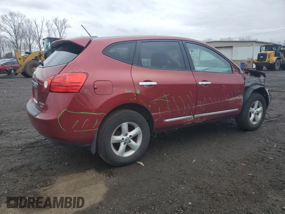2012 Nissan Rogue S with VIN JN8AS5MV4CW362890, listed as a Copart auction lot 52598385 with 80,531 mi miles and Salvage Title. Bid and sale history available at DreamBid. Image 3.