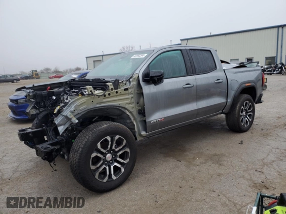 2023 GMC Canyon 4WD AT4 with VIN 1GTP6DEK1P1263245, listed as a Copart auction lot 83553294 with 0 mi miles and Salvage Title. Bid and sale history available at carsss.com. Image 1.